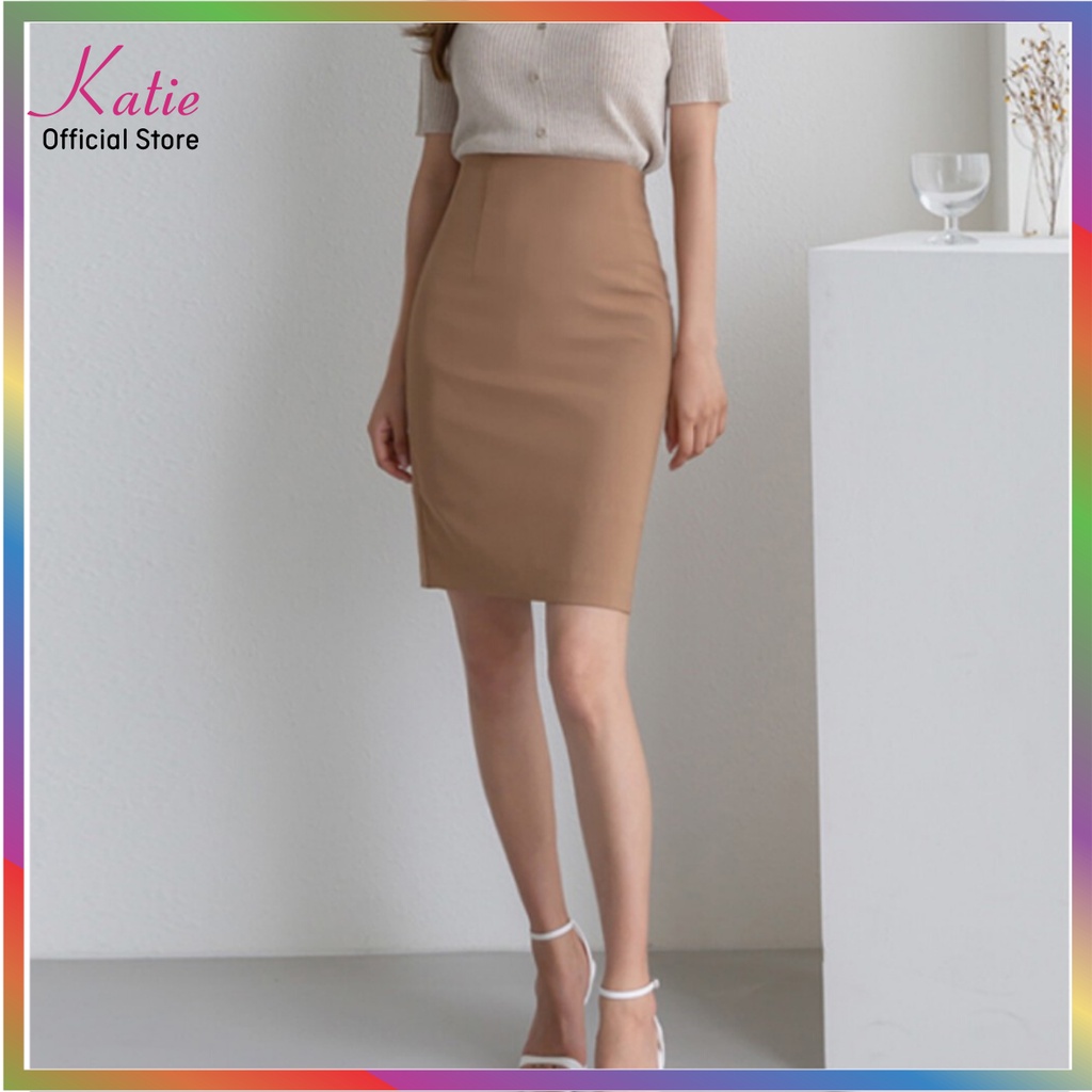 Chân Váy Công Sở Bút Chì Đến Gối Katie,chất Liệu Chân Váy Ôm Co Giãn Cao Cấp Phù Hợp Big Size 40 Đến 80kg Nhiều Màu Cv55