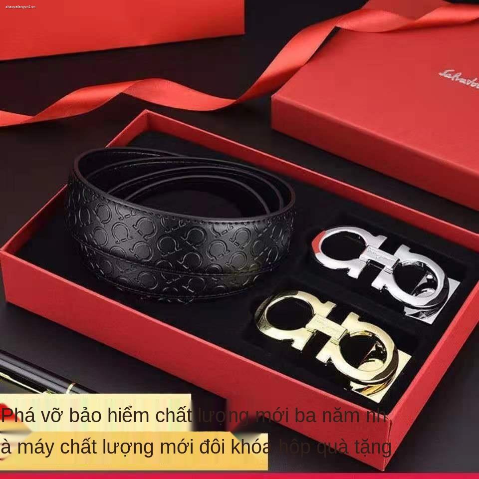 Thắt lưng da khóa hình số 8 thời trang tùy chọn màu sắc cho nam
