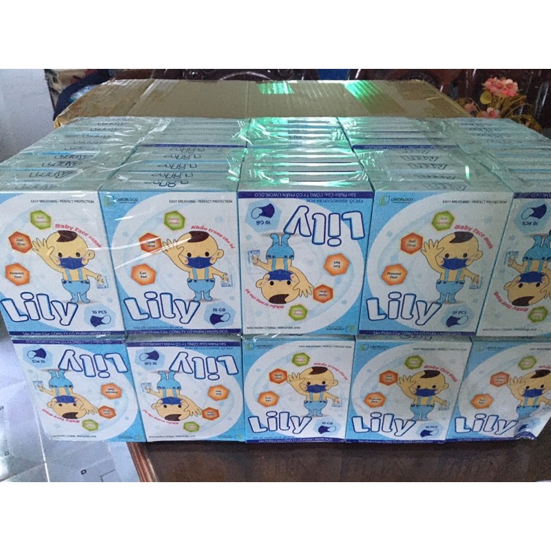 Khẩu trang y tế Lily cho bé (1 hộp 10 cái) | BigBuy360 - bigbuy360.vn