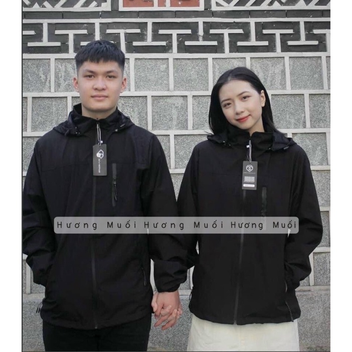 Áo gió 2 lớp khoá đen - ảnh thật + video