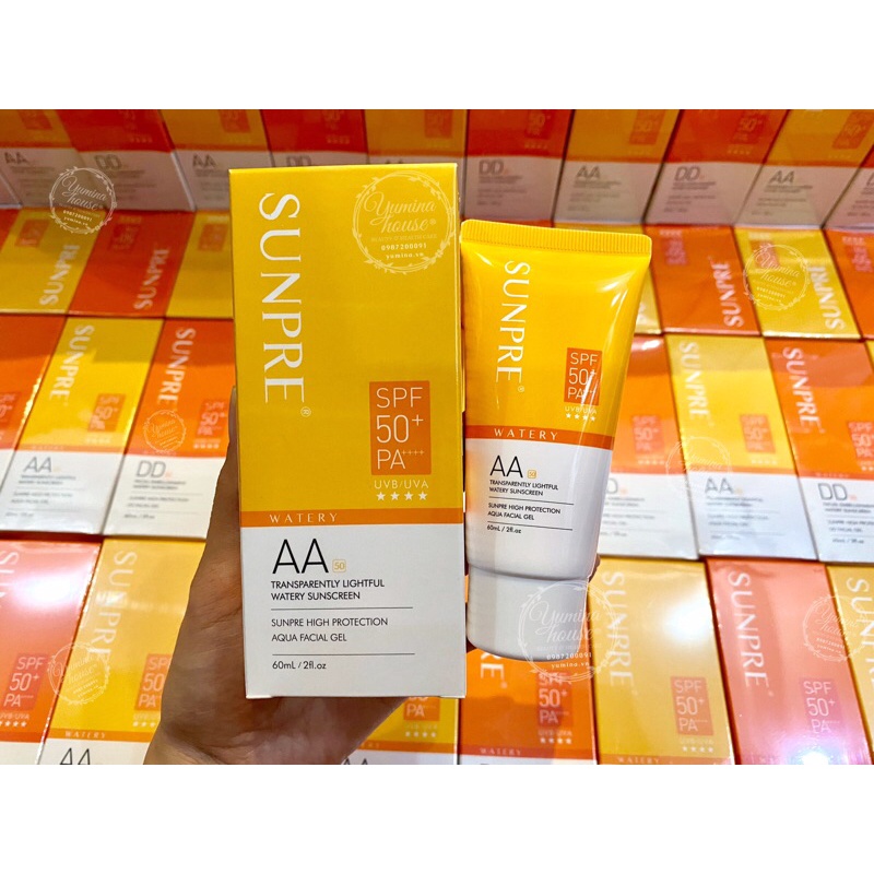 Kem chống nắng SUNPRE AA, SUNPRE DD, kem chống nắng dạng nước