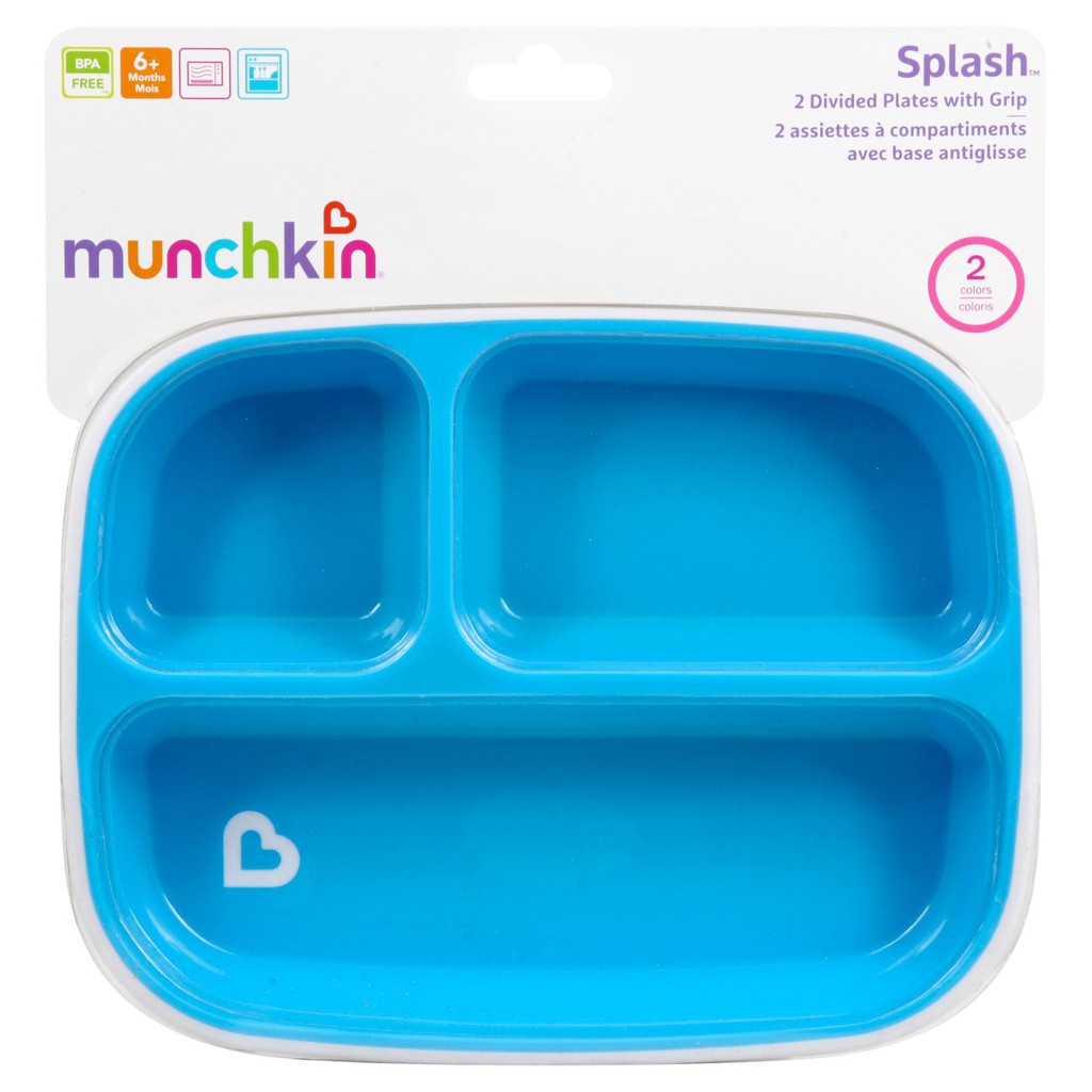 Khay ăn dặm chia ngăn chống trượt Munchkin cho bé