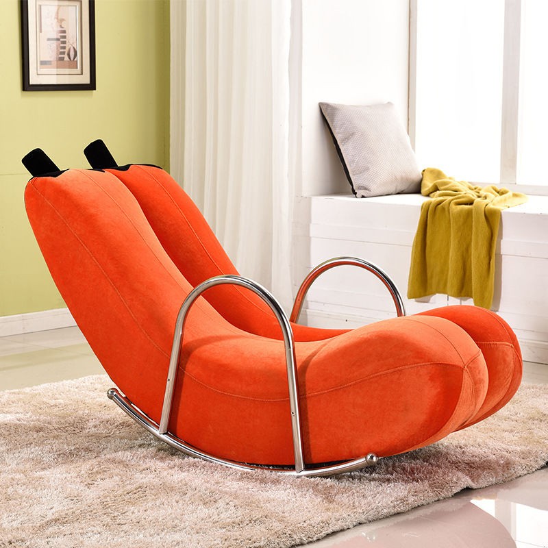 mẫu mới năm 2021♣▣Ghế lười sofa văng tựa đơn bọc vải da lưới màu đỏ dễ thương phòng khách ngủ ban công văn nhỏ