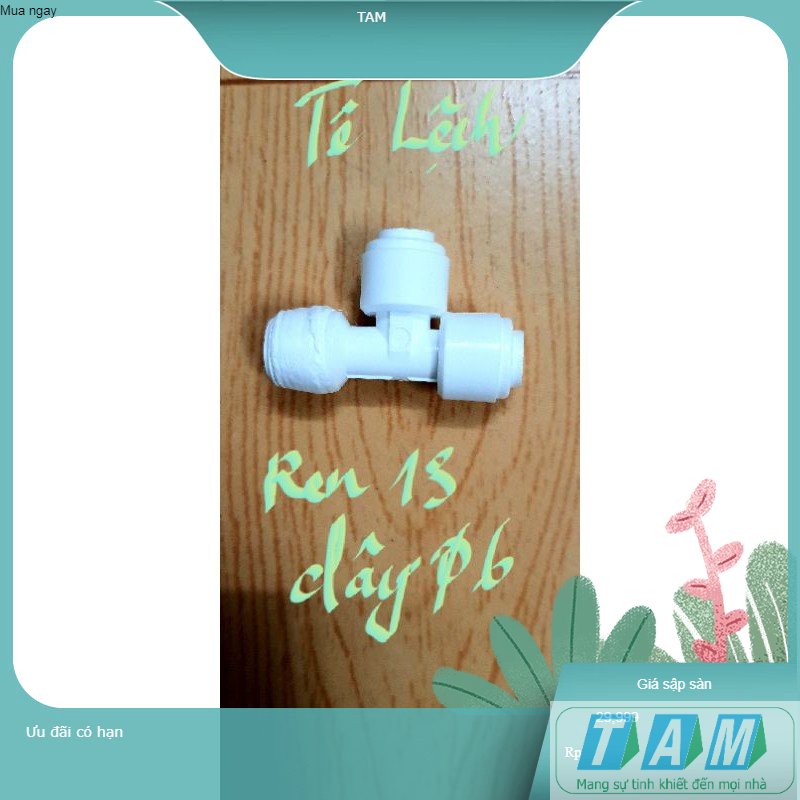 Tê lệch đấu nhanh ren 13 dây 6