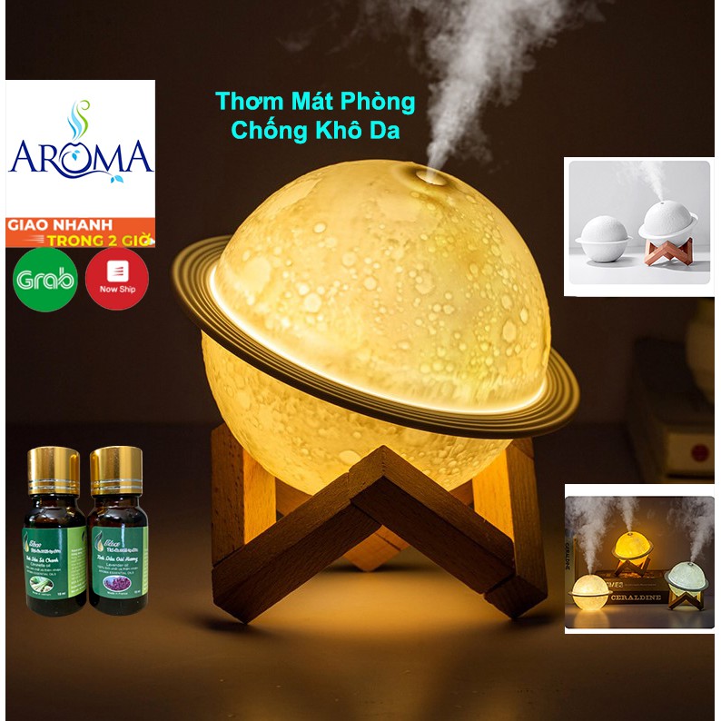 MÁY PHUN SƯƠNG, KHUẾCH TÁN TINH DẦU HÌNH MẶT TRĂNG dung tích 880ml