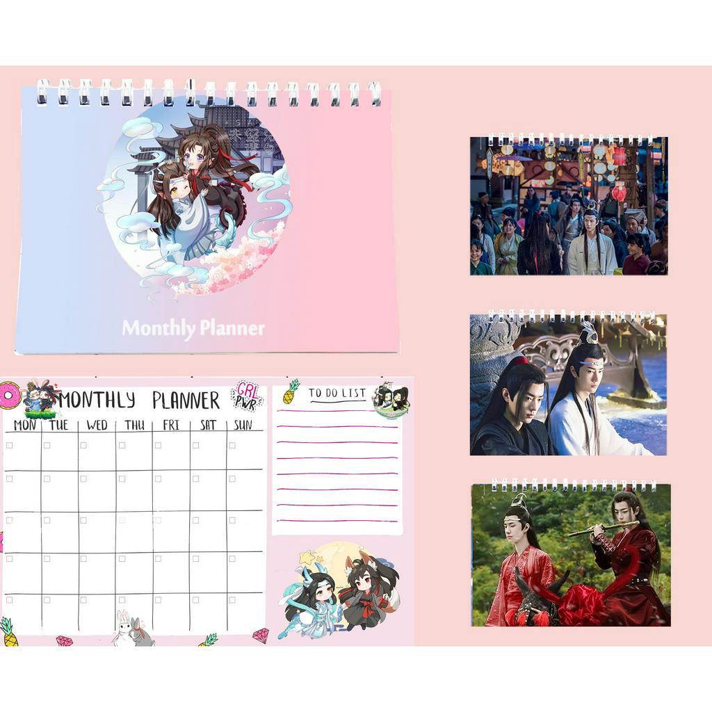 Sổ kế hoạch tháng Trần Tình Lệnh MPI35 Monthly Planner army 12 trang cute công chúa hoạt hình