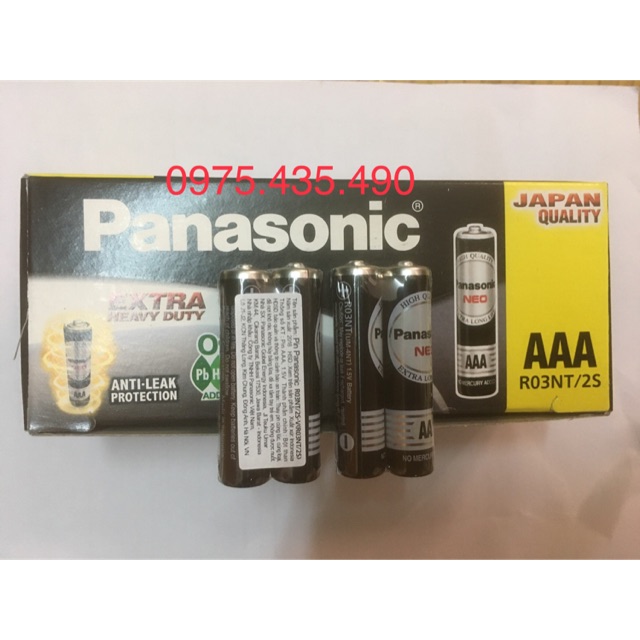 Hộp 30 Đôi Pin AAA Panasonic Neo R03NT/2S Vỉ 2 Viên Made in Indonesia