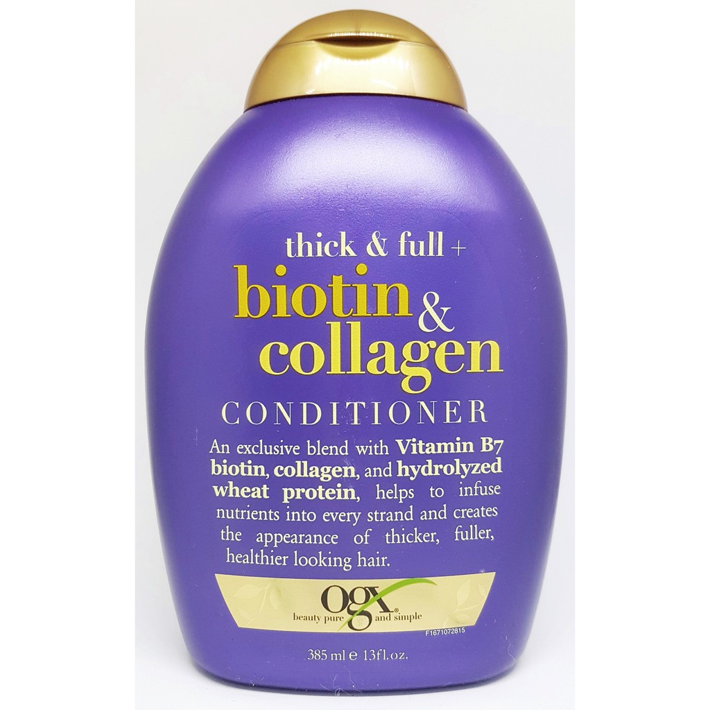 Bộ Dầu Gội và Dầu Xả OGX BIOTIN & COLLAGEN chai 385ml từ Mỹ