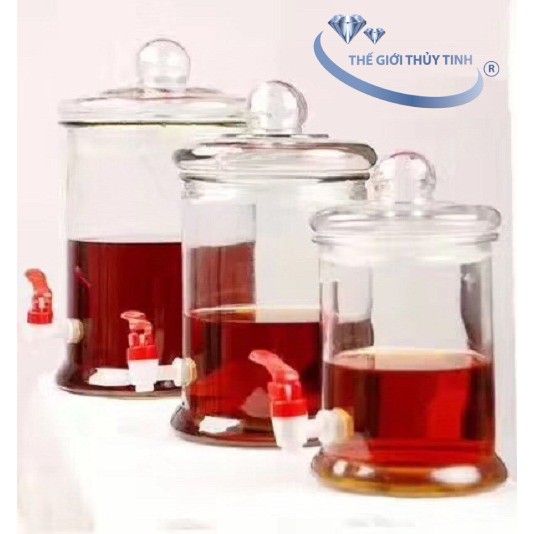 Bình Thủy Tinh Ngâm Sâm 8 Lít - Trơn