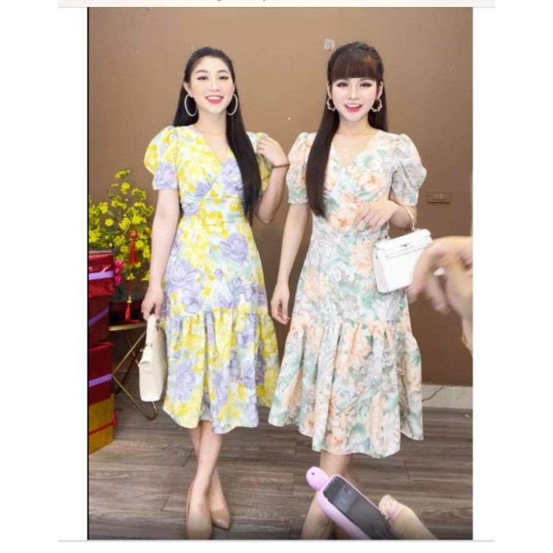 Đầm xòe tay phồng cao cấp SML | BigBuy360 - bigbuy360.vn