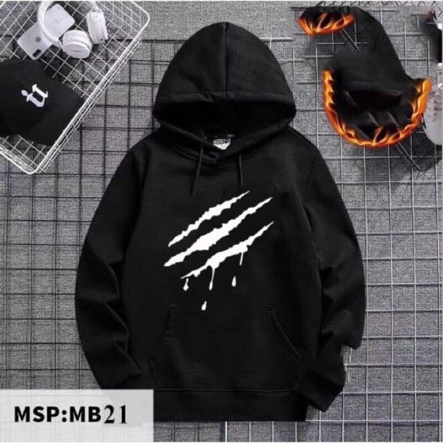 Áo hoodie nam nữ unisex monster có bigsize vải nỉ bông dày mịn