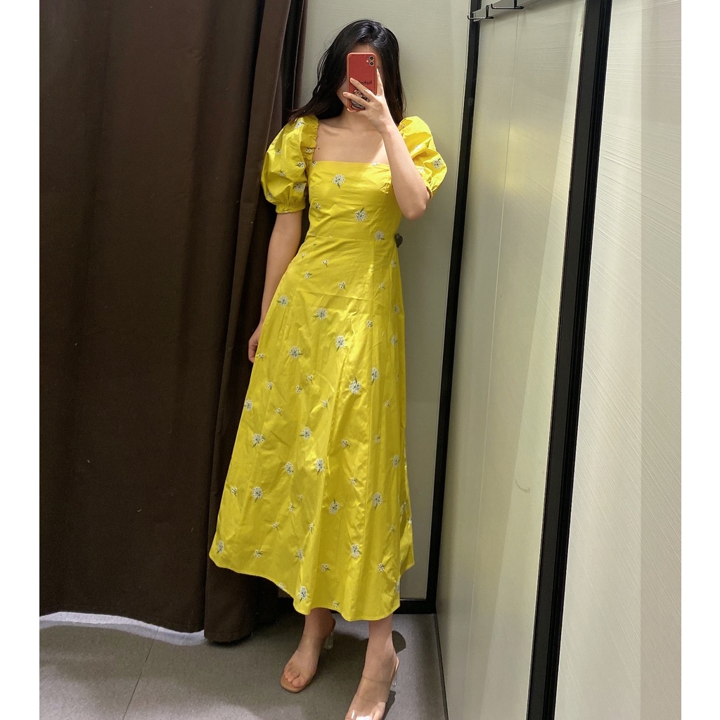 Zara Đầm Lụa Thêu Họa Tiết Thời Trang Mùa Xuân 2022 Cho Nữ2436320 2436/320