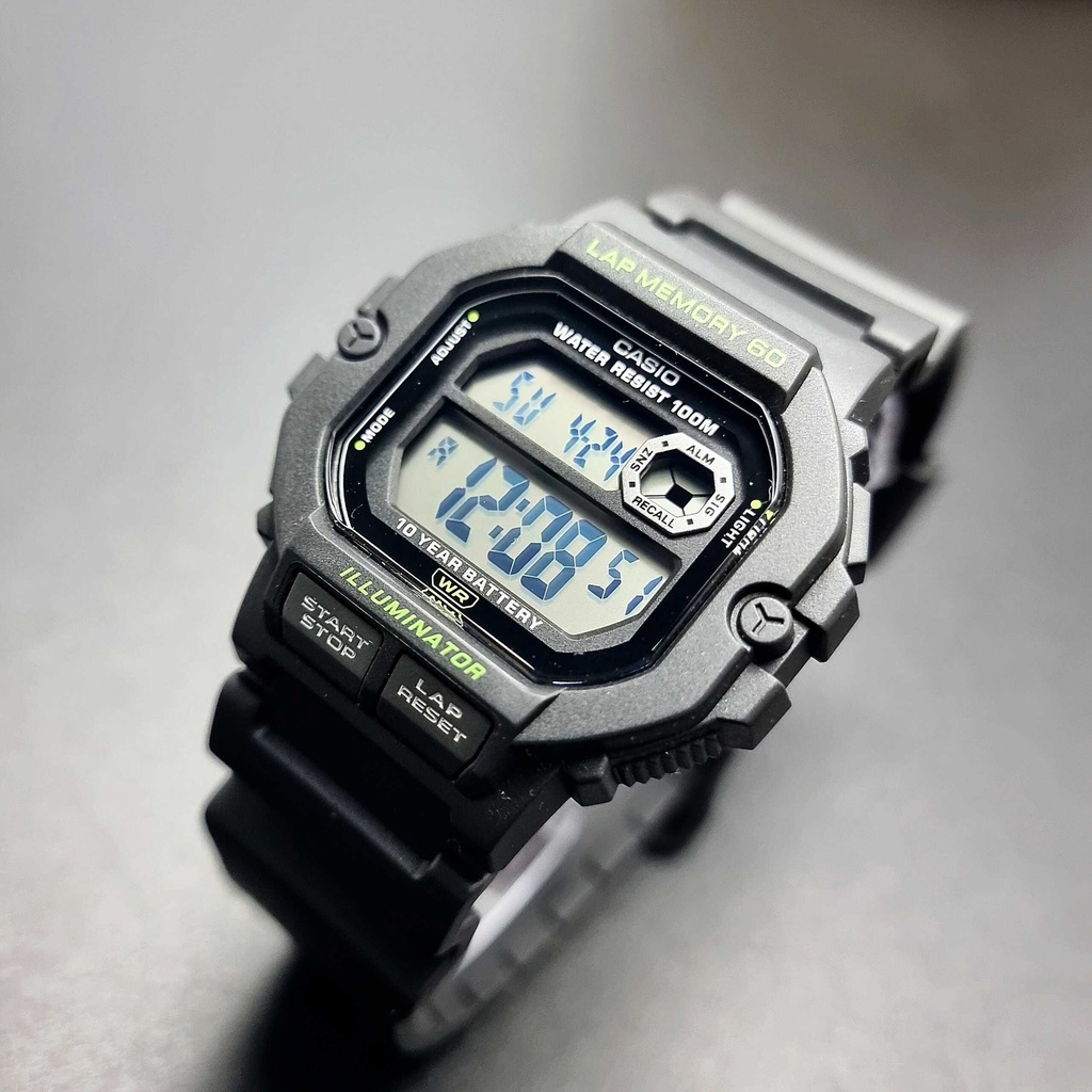 Đồng Hồ Nam Casio WS-1400H-1BVDF Pin Điện Tử Dây Nhựa Màu