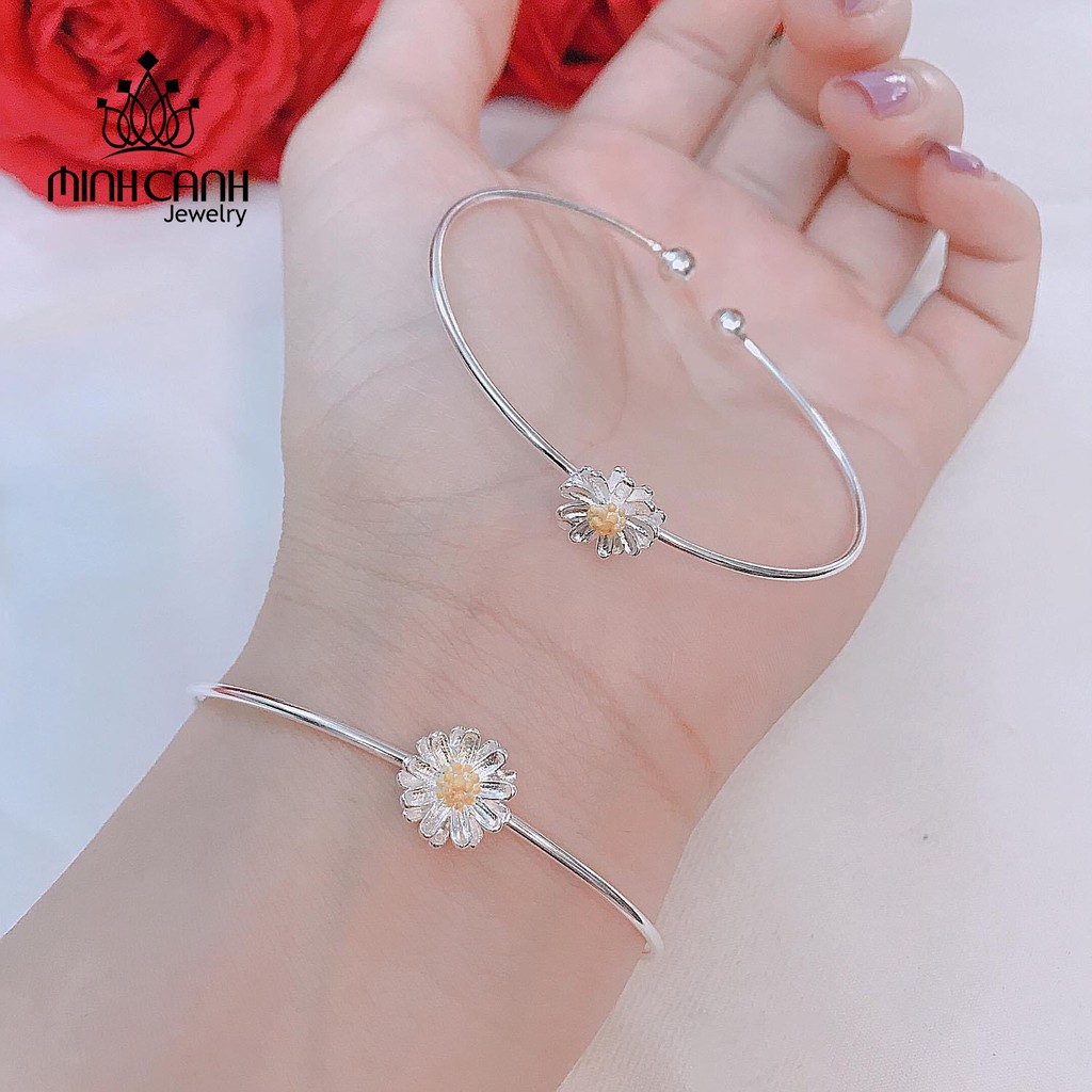 Vòng Tay Hoa Cúc Họa Mi Dạng Kiềng Cứng - Minh Canh Jewelry
