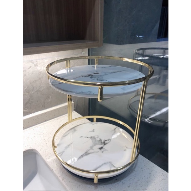 Giá sứ để đồ, mỹ phẩm, đồ trang điểm xoay 360 độ tiện lợi