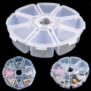 MAXGOODS Tool Round Transparent Organizer Beads Empty Storage Box