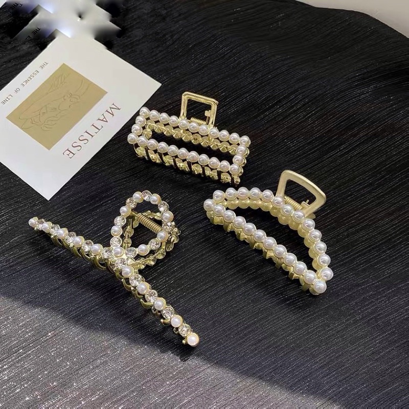 Kẹp tóc kim loại Hàn quốc đính đá