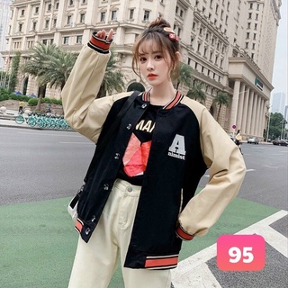 Áo khoác dù bomber nữ from rộng 2 lớp đẹp cao cấp