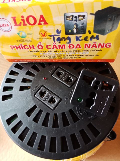 Biến áp đổi nguồn Lioa 2000VA-1500-1200-1000VA/ Tặng phích chuyển đổi Lioa