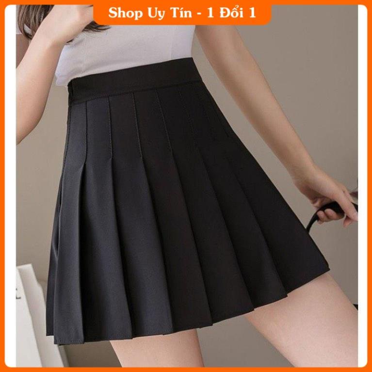 [GIÁ TỐT] chân váy ngắn tenets đen có quần trong xếp ly ٩(˃̶͈̀௰˂̶͈́)و -IB