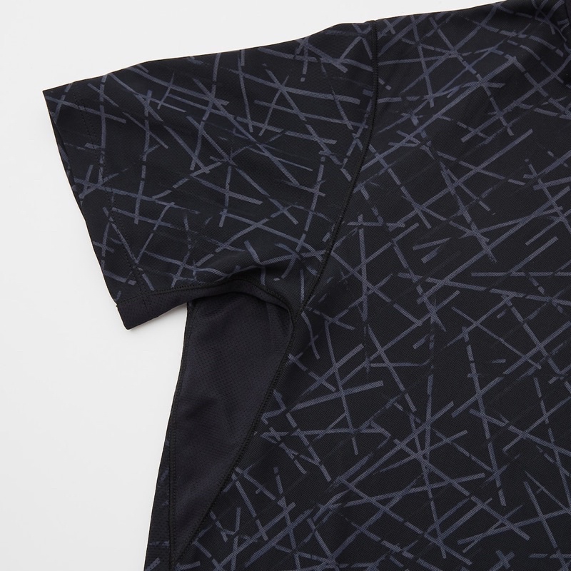 Áo phông nam ngắn tay cổ tròn họa tiết dòng thể thao Dry - Ex trẻ trung của Uniqlo