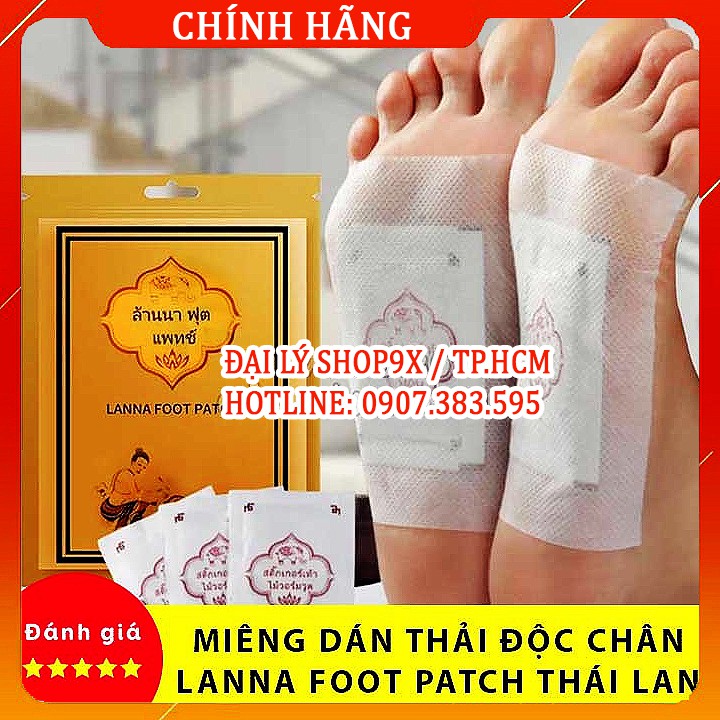 10 Miếng Dán Chân Thải Độc Detox Lanna Foot Patch