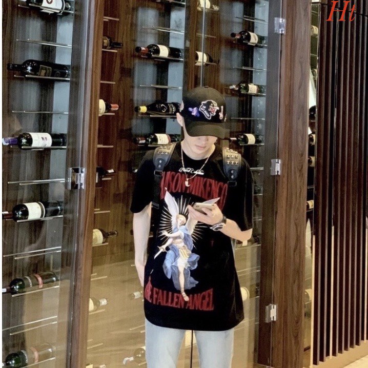 Áo Thun Chữ Đỏ   MIKENICO Thiên Thần .Áo Phông Nam Nữ Unisex  Hot