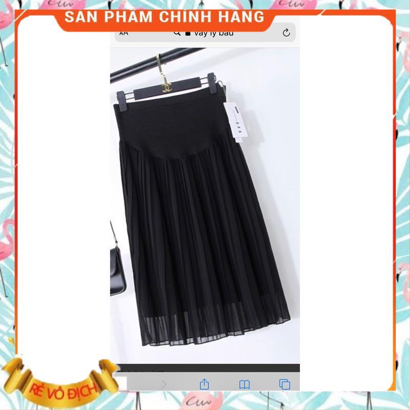 Chân váy bầu công sở thiết kế siêu sang☘️váy bầu dập ly chất von cực đẹp, mát, mềm, mịn☘️free size 50~75kg