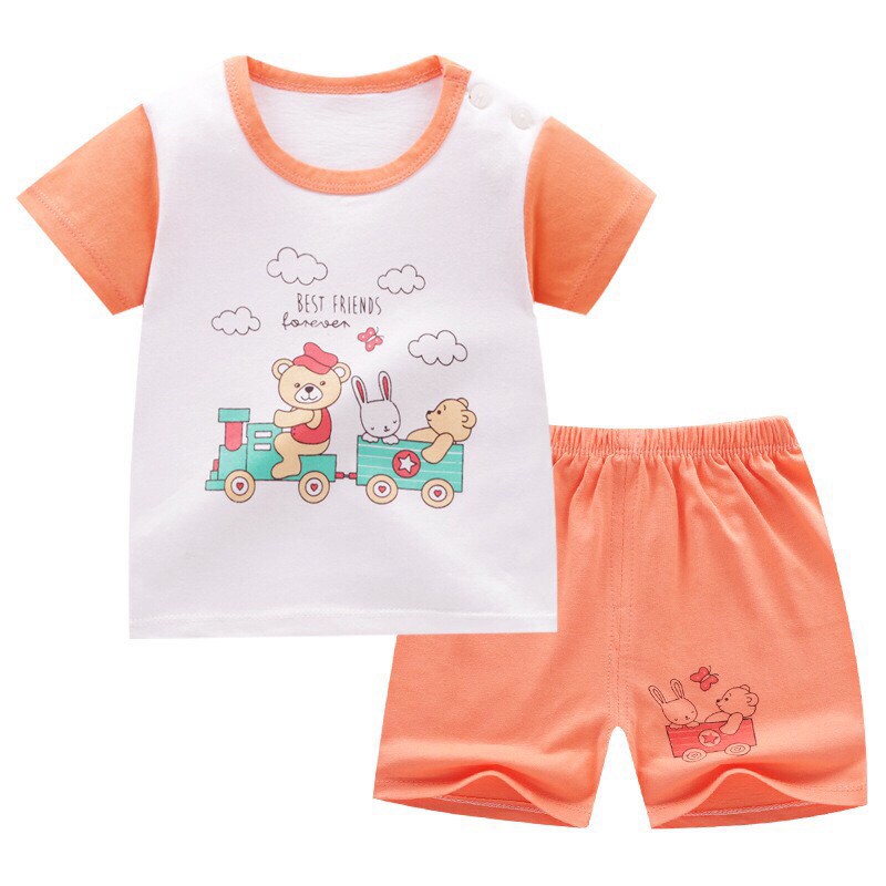 Bộ cộc tay cho bé chất liệu cotton tự nhiên mềm mịn,thoáng mát siêu đẹp hàng hot mùa hè 2021 Shop cam kết