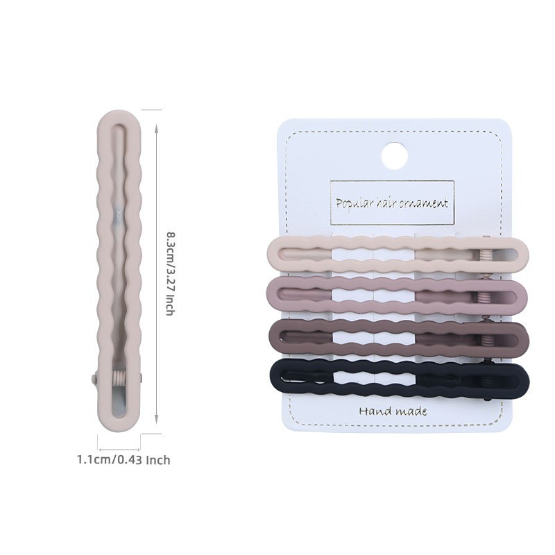 Set 4 Kẹp Tóc Kiểu Mỏ Vịt Phong Cách Cổ Điển Thời Trang Dành Cho Nữ