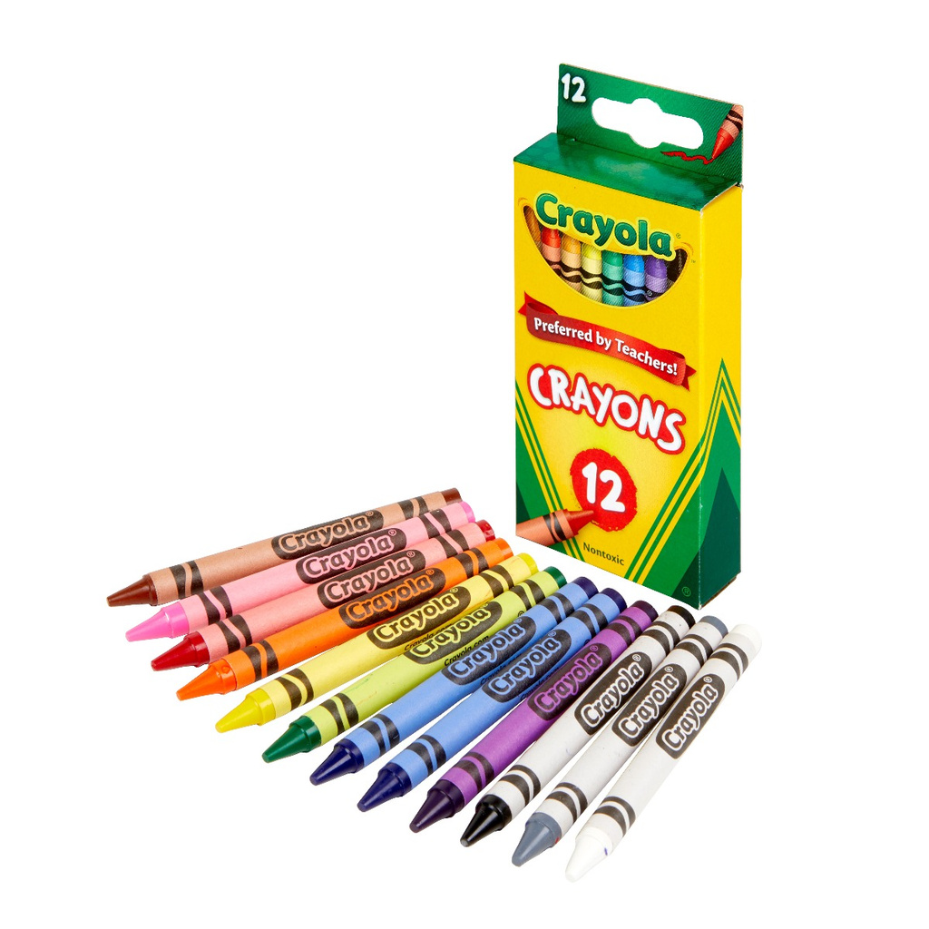 Combo bút sáp 12 màu + bút chì 24 màu (2 đầu, 12 cây) CRAYOLA CB20C12P24