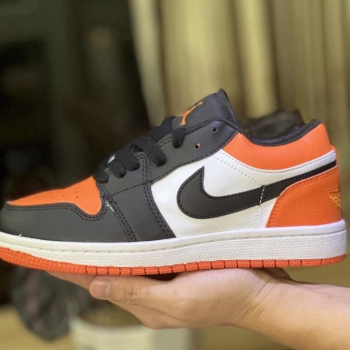 giayvadep[Full bill +box] Giày Jordan Cổ Thấp Nam Nữ, Giày Sneaker JD1 Cam Đen Thời Trang Cao Cấp Hottrend 2022