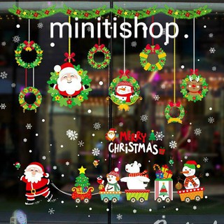 [Chào Sỉ Giá Tận Xưởng TQ Siêu Rẻ]Decal Trang Trí Noel 2021, Đa Dạng Các Mẫu Sắc Nét, Decan Bóc Dán Dễ Dàng