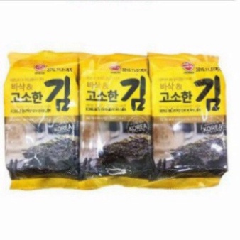 Lốc 3 gói rong biển tẩm gia vị ăn liền Ottogi (4,2Gx 3 gói) Hàn Quốc cho bé