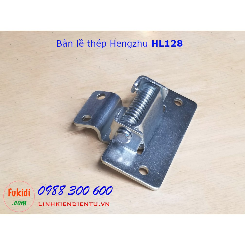 Bản lề tủ điện lò xo Hengzhu HL128, chiều dài 56mm chất liệu thép mạ kẽm