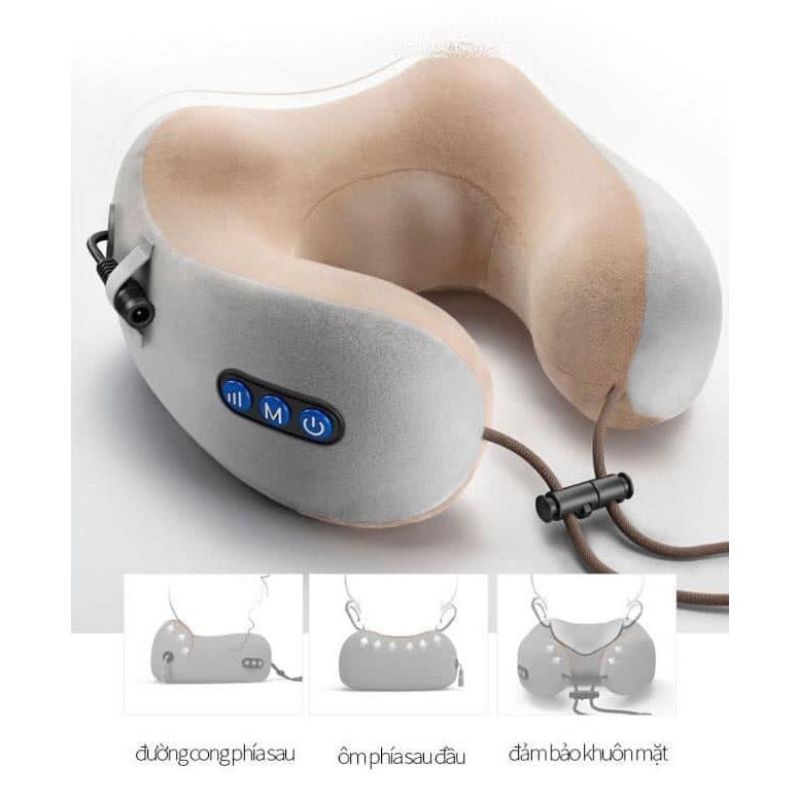 Gối Massage Cổ Vai Gáy U- SHAPPED Chính hãng