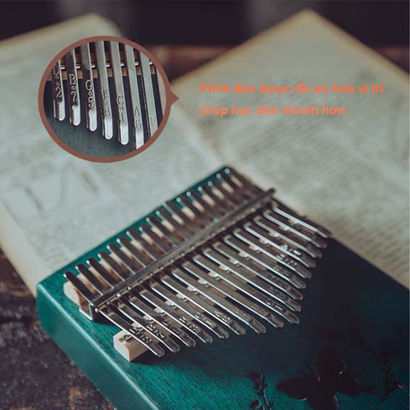 Đàn Kalimba 17 phím thumbs piano keyboard gỗ tre chuẩn phím C TLP96