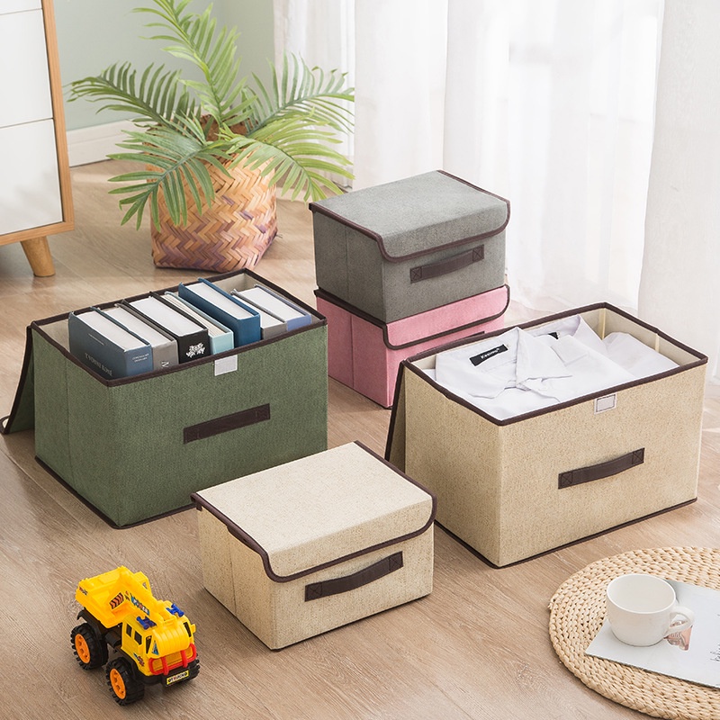 Hộp vải đựng quần áo, đồ lót gấp gọn - Thùng đựng đồ đa năng có nắp đậy 88188