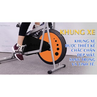 AIR BIKE - Xe đạp tập thể hình MK77 bảo vệ sức khoẻ ( MÀU CAM)