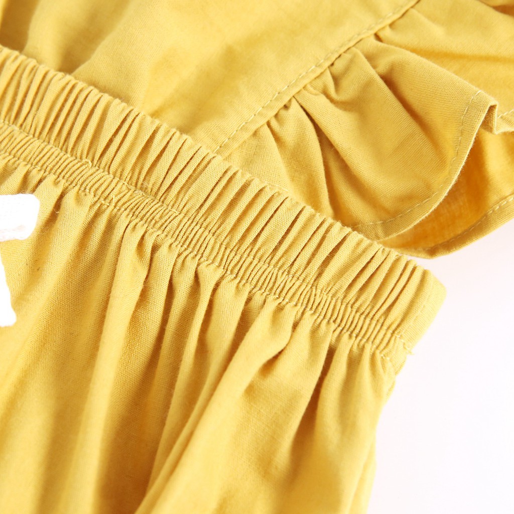 Áo liền quần Sanlutoz cotton sát nách kiểu công chúa mùa hè dễ thương cho bé