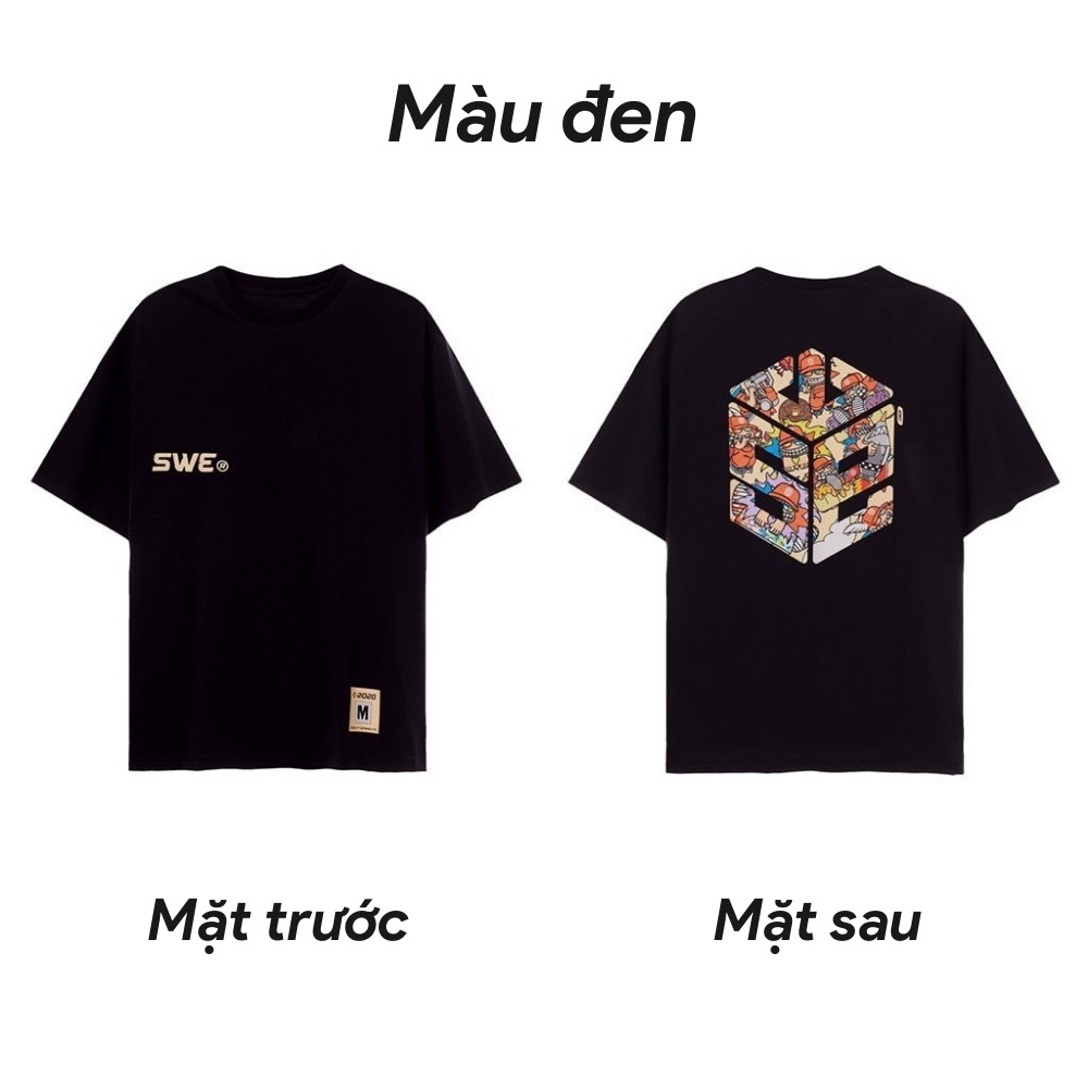 Áo thun tay lỡ SWE Cube Mozzie Tee form rộng Unisex nam nữ phong cách Ulzzang - AT09 | WebRaoVat - webraovat.net.vn