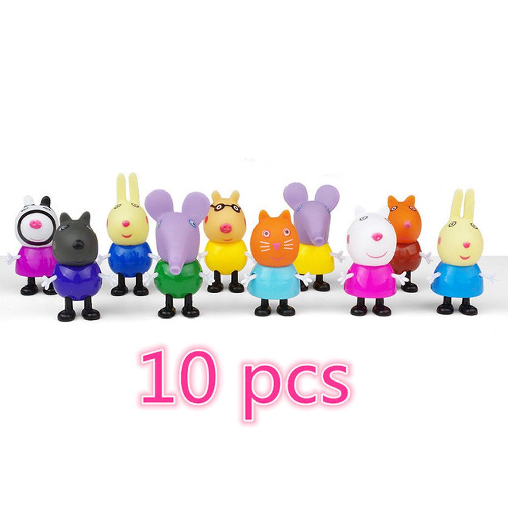 Mô hình đồ chơi gia đình heo hoạt hình bằng PVC có thể di chuyển