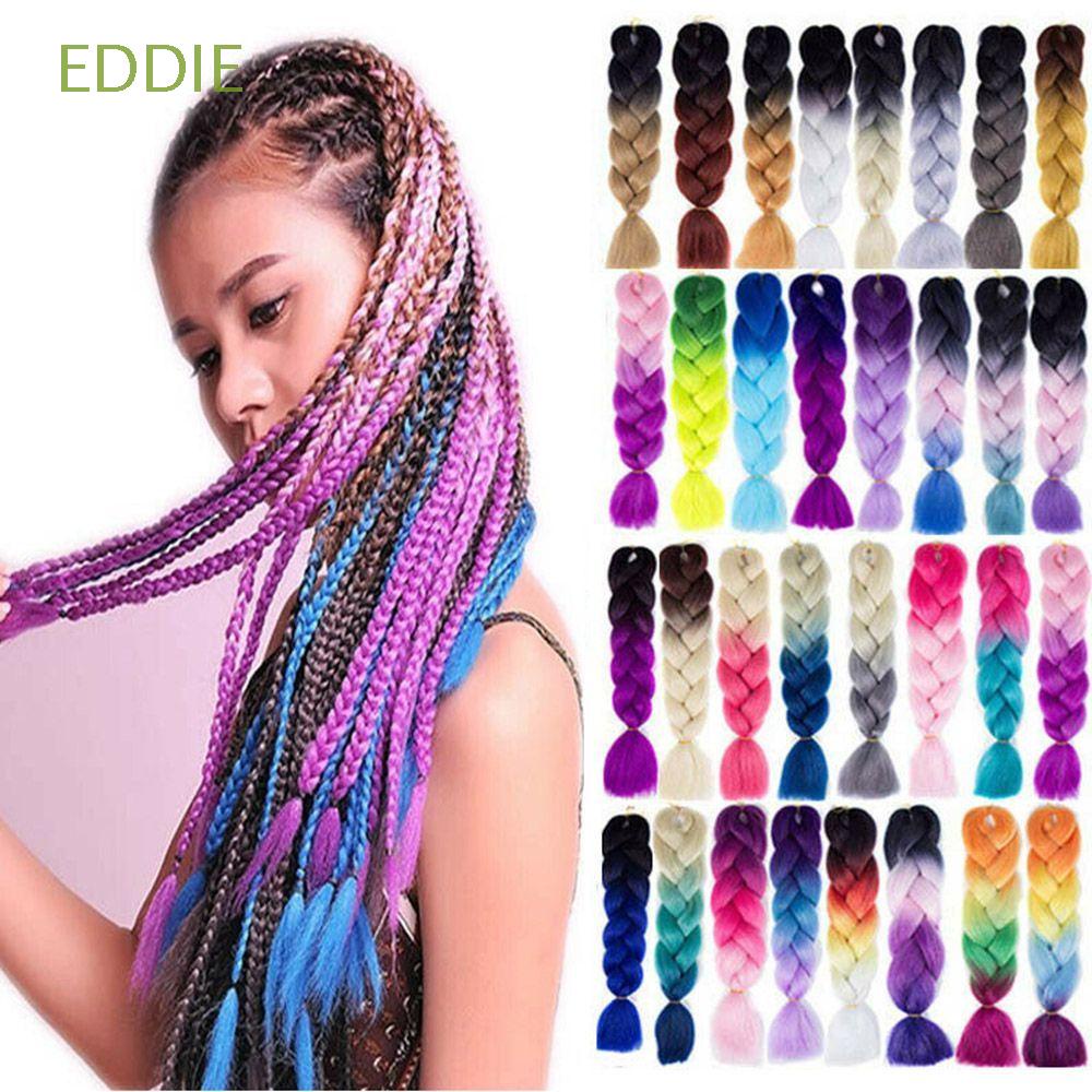 Bộ tóc giả tết bím nhuộm màu ombre phong cách châu Phi