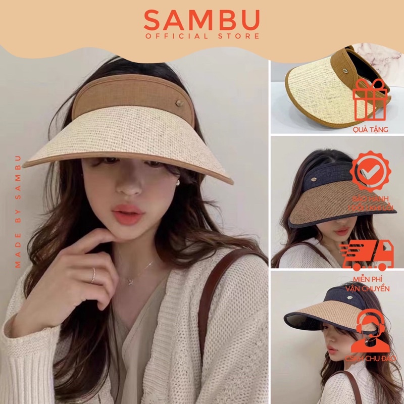 Nón cói chống nắng tia UV nửa đầu Sambu, mũ Perro Hàn Quốc siêu hot