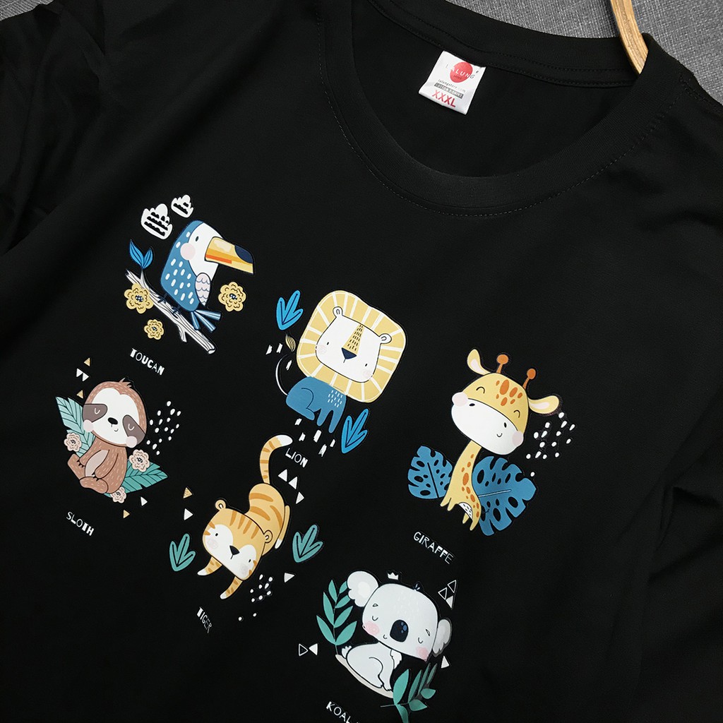 Áo Phông Cotton Ngắn Tay Hoạ Tiết JUNGLE Mã 1152