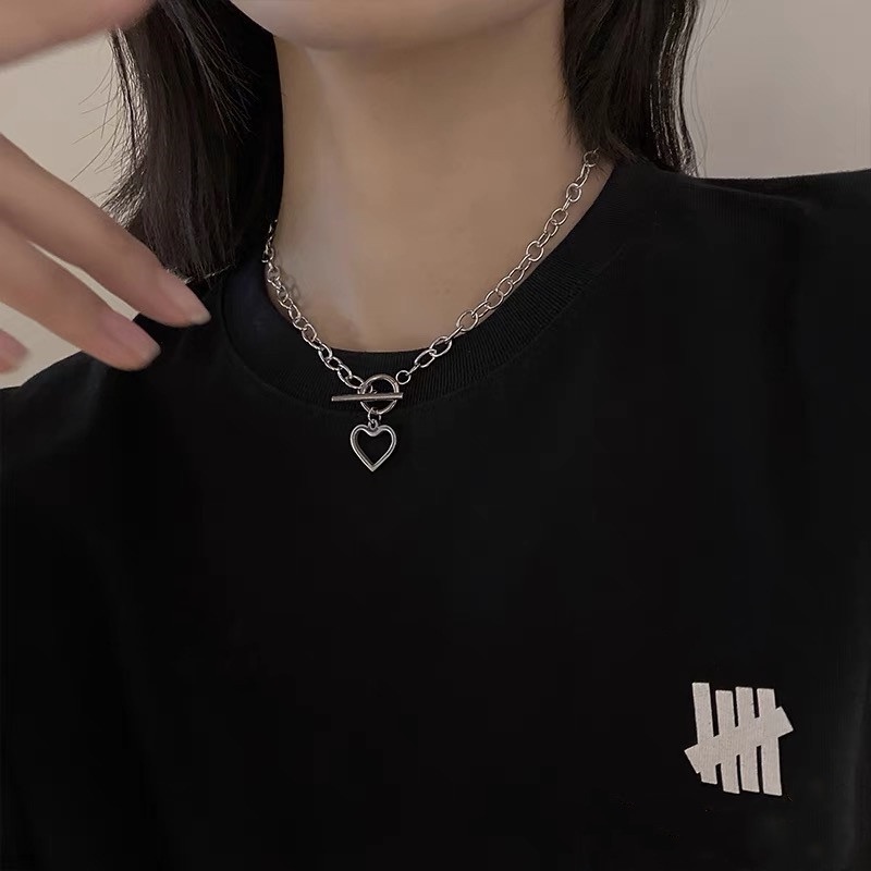 Ot Vòng cổ Mặt Trái Tim Rỗng Phong Cách hip hop Thời Trang Cá Tính