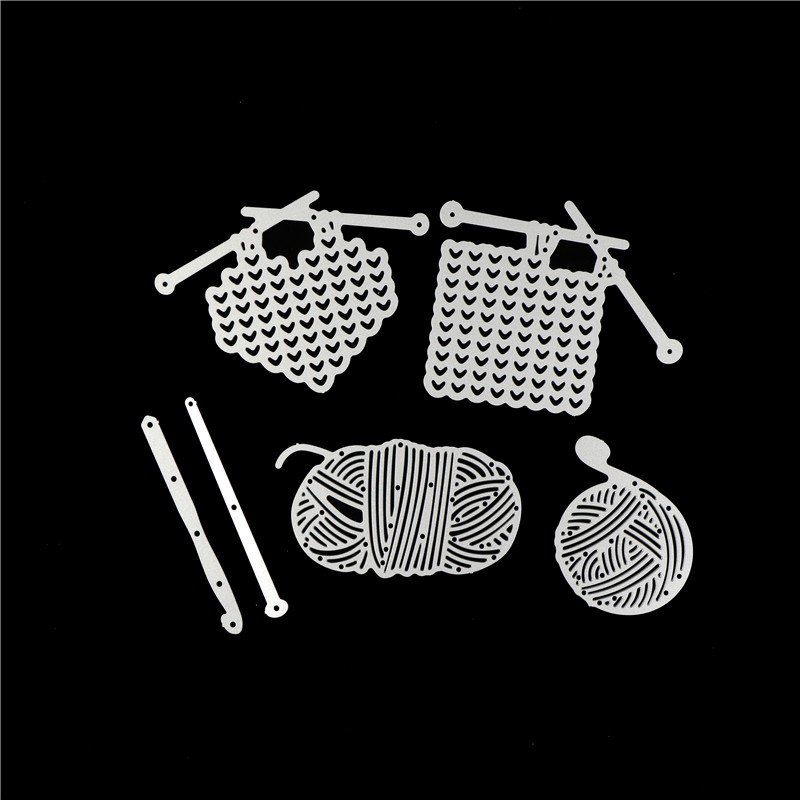 [newwellknown 0610] 6pcs ball of yarn metal cutting dies stencil scrapbook paper embossing craft