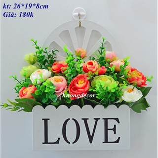 Giỏ hoa treo tường love -3 a058-3