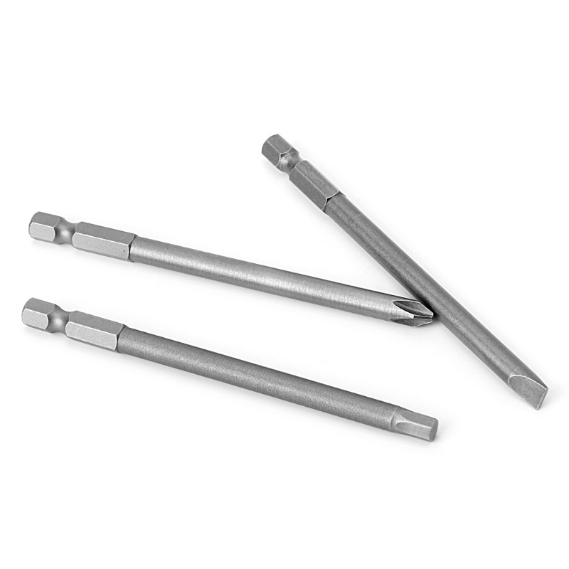 Bộ 10 Mũi Khoan Thép Torx Slotted PH2 S2 Chuôi Lục Giác 1 / 4 100mm