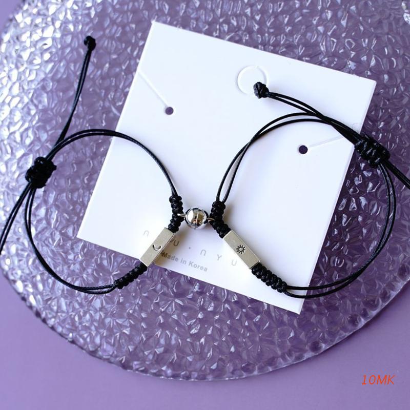 Vòng Tay Nam Châm Hình Trăng Sao Cho Cặp Đôi 10MK